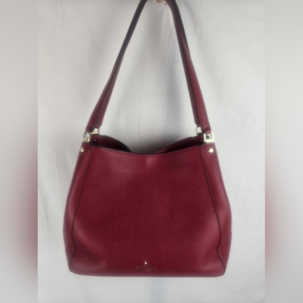 Kate Spade New York Hailey Elegant Red Leather Shoulder Bag Sz M